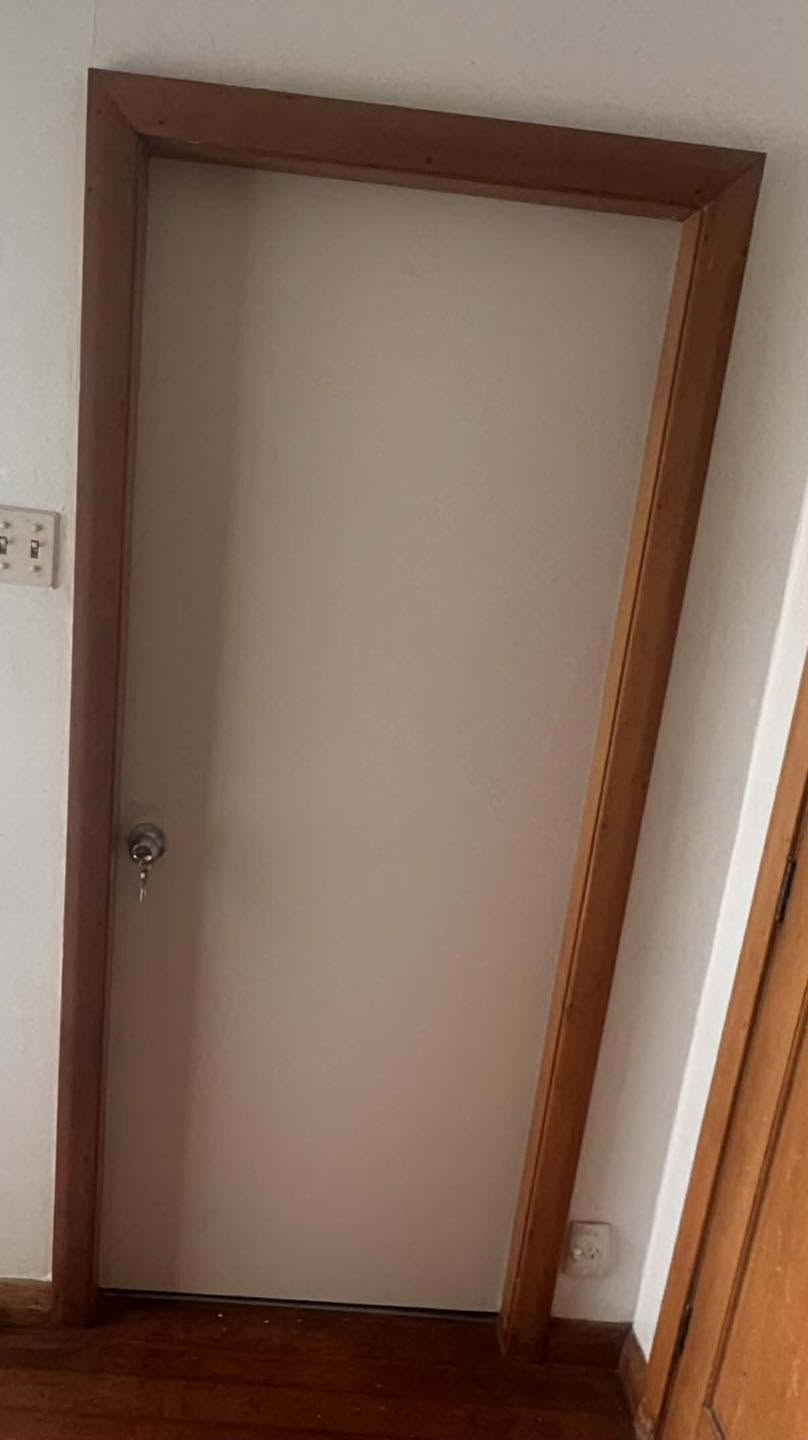 Student flat door after fitting