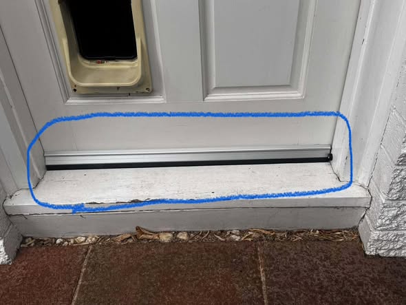 Door draught sealing installed by Master Multi-Tasker