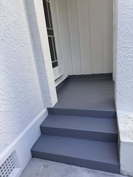Refreshed front entry steps completed by Master Multi-Tasker