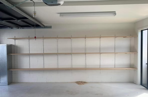 Garage shelving installation completed by Master Multi-Tasker